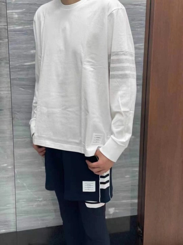 톰브라운 사선 완장 긴팔티