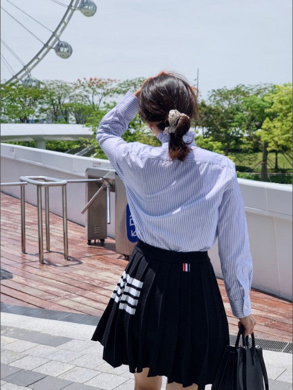 톰브라운 사선 니트 주름 스커트 치마