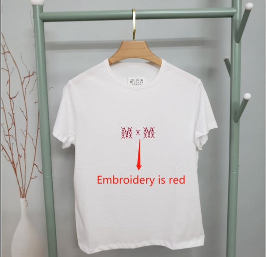 메종 마르지엘라 MM 자수 반팔티