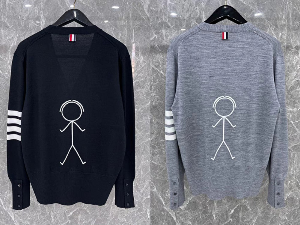 톰브라운 사선 완장 미스터톰 아이콘 가디건