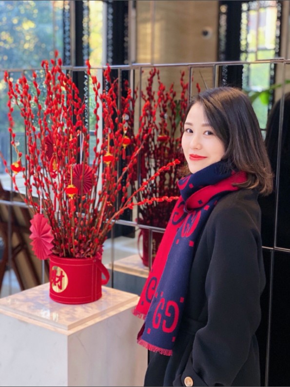 구찌 빅 로고 투톤 울 머플러