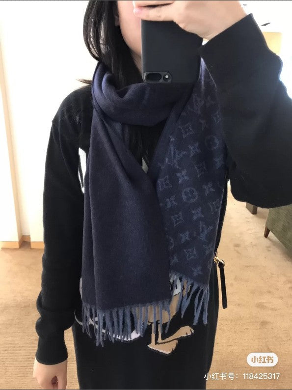 루이비통 LV 그라데이션 캐시미어 울 머플러