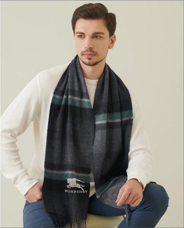 버버리 체크 삼색 울 머플러