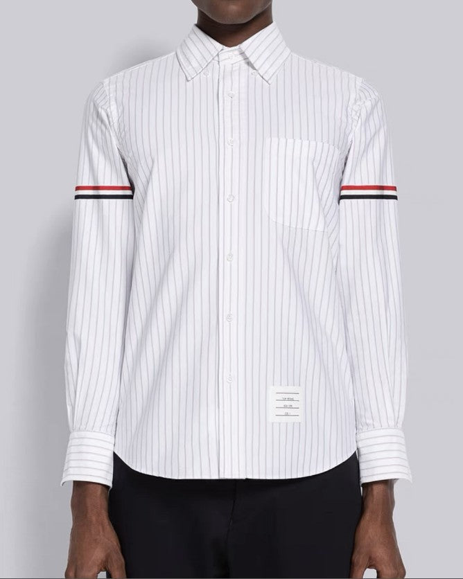 톰브라운 양팔 삼선 스트라이프 옥스포드 남방 셔츠