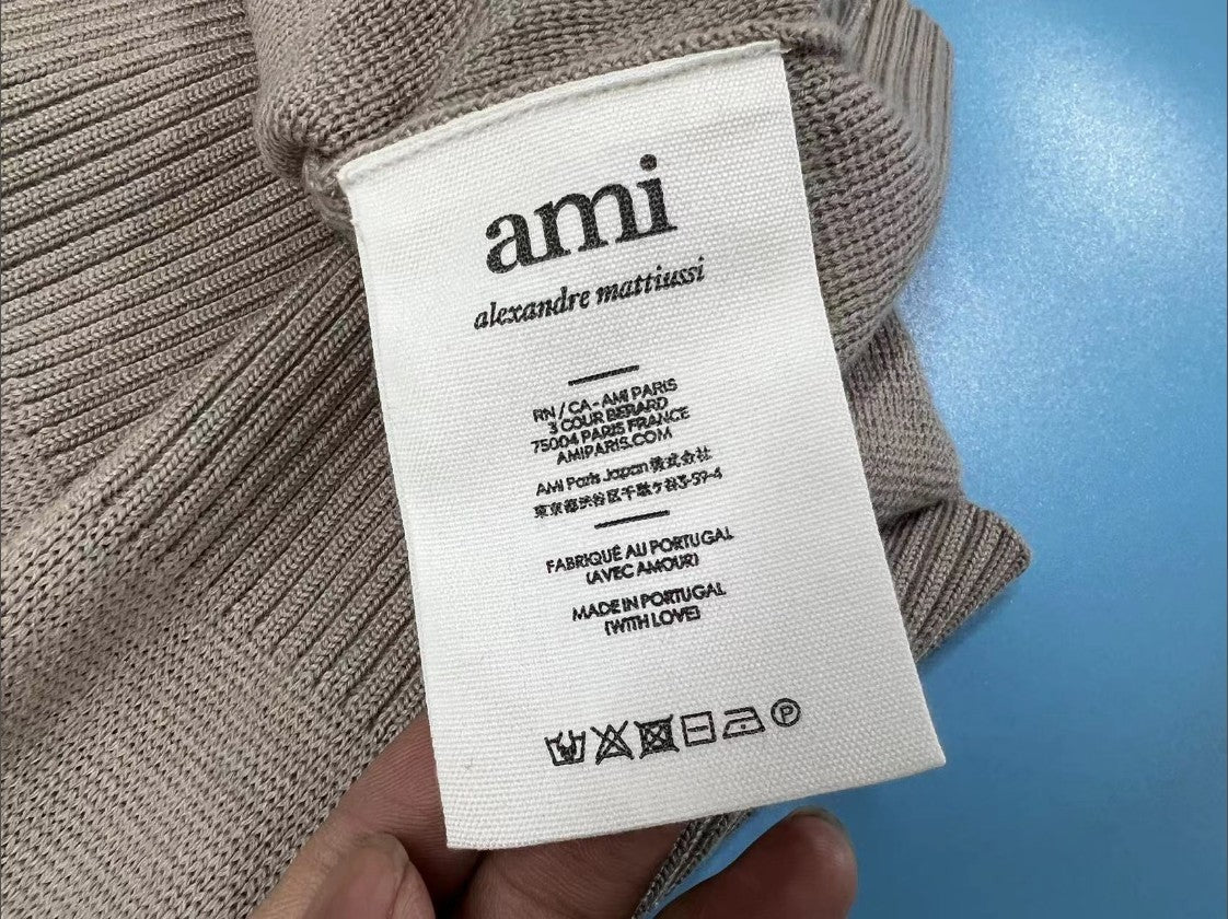 아미 스몰 로고 가디건