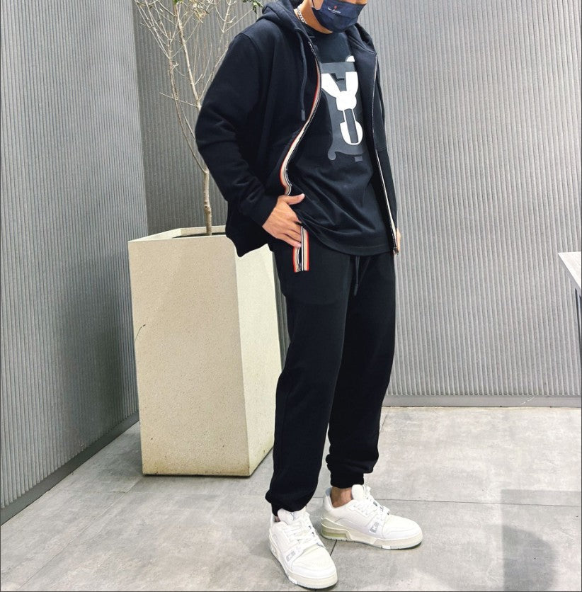 버버리 아이콘 스트라이프 트랙 바지