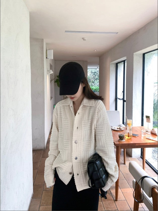 보테가베네타 엠보 체크 자켓