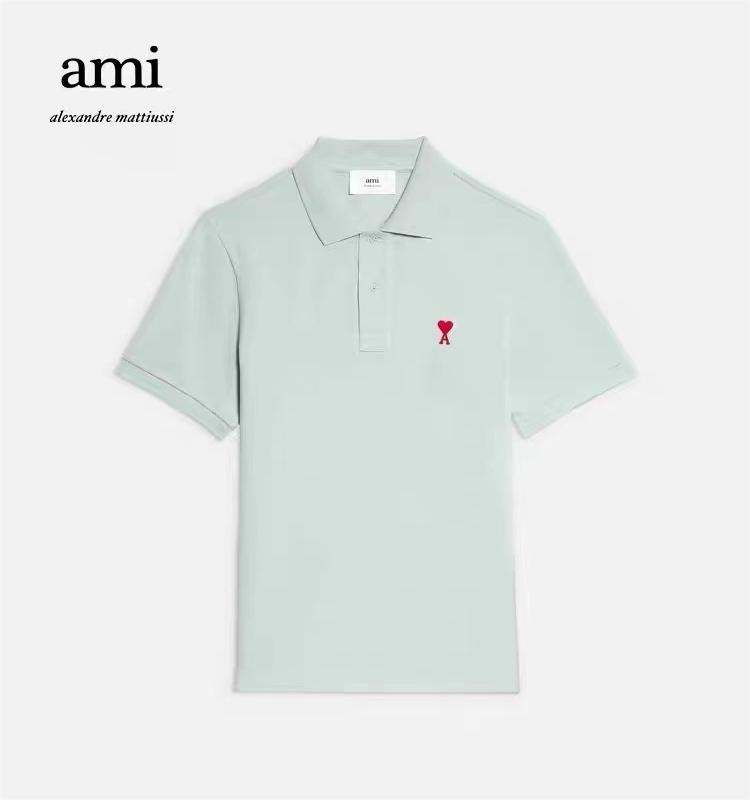 아미 스몰 로고 카라 반팔티