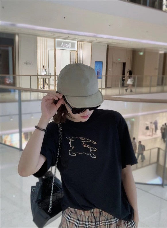 버버리 체크 EKD 실루엣 반팔티