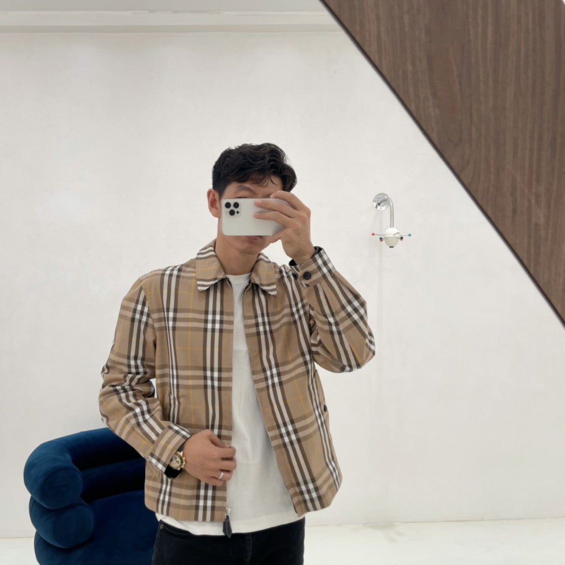 버버리 리버시블 체크 자켓