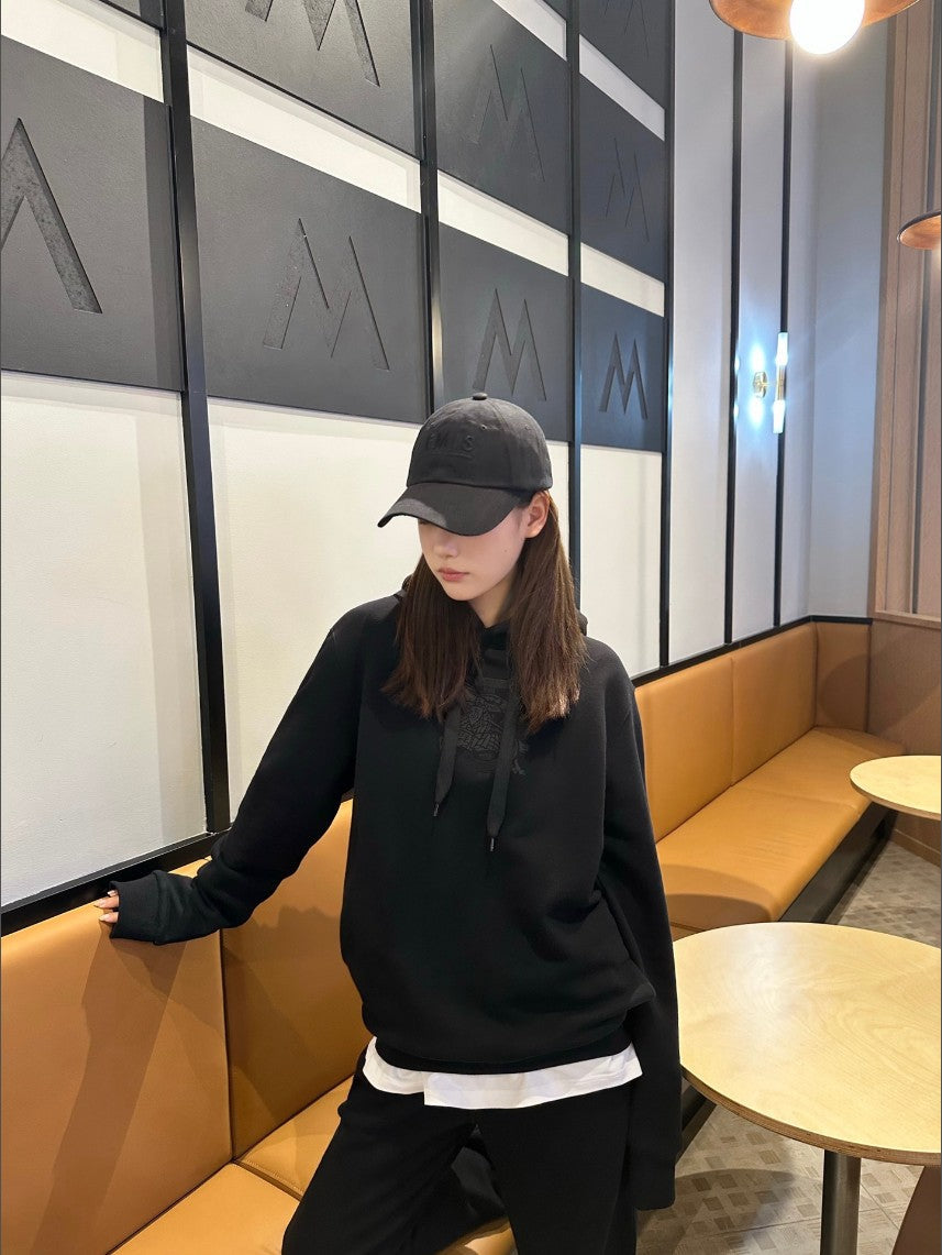 버버리 EKD 모노그램 자수 코튼 후드티