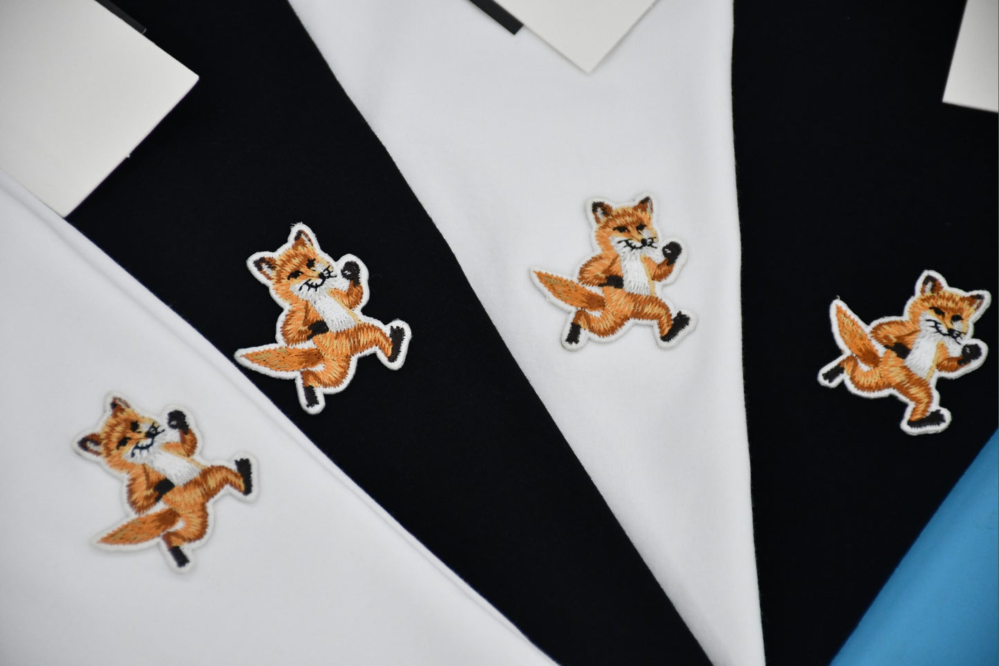 메종키츠네 스피디 폭스 로고 반팔티