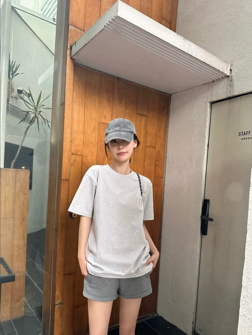 디올 CD 자수 로고 반팔티