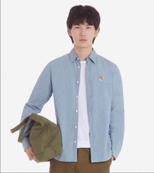 메종키츠네 클래식 레드 폭스 남방 셔츠