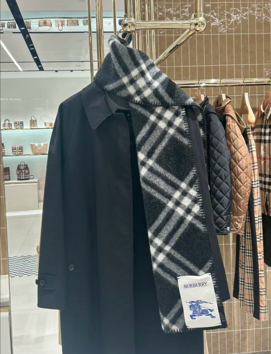 버버리 체크 램스울 머플러