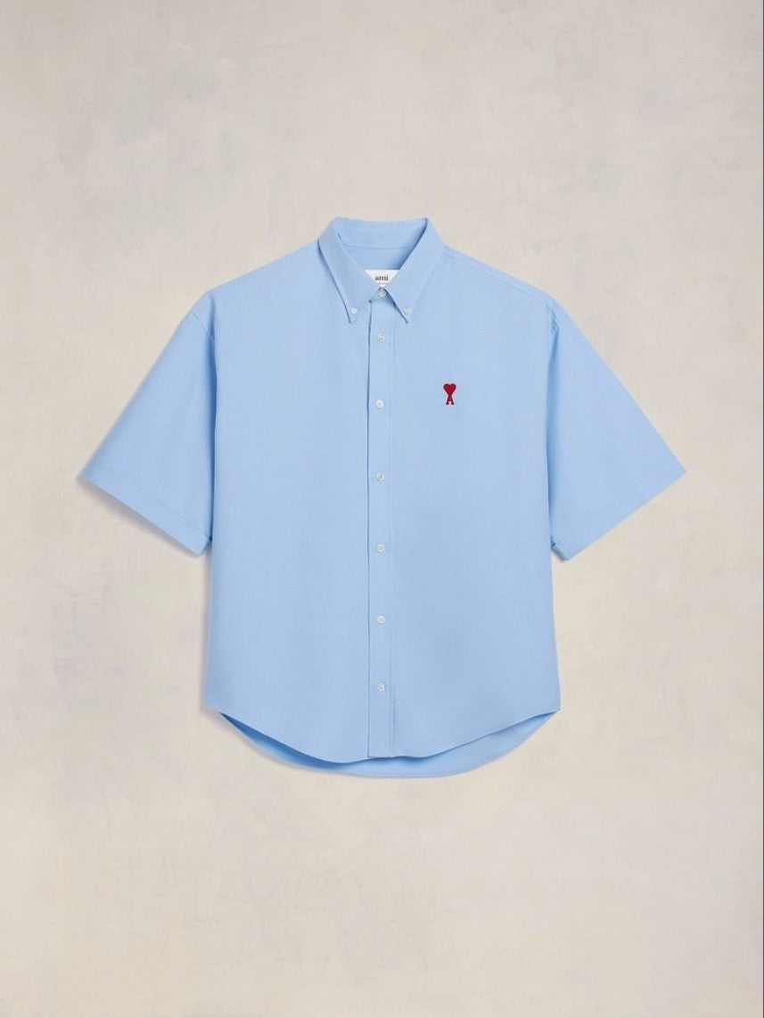 아미 코튼 오버핏 반팔 남방 셔츠