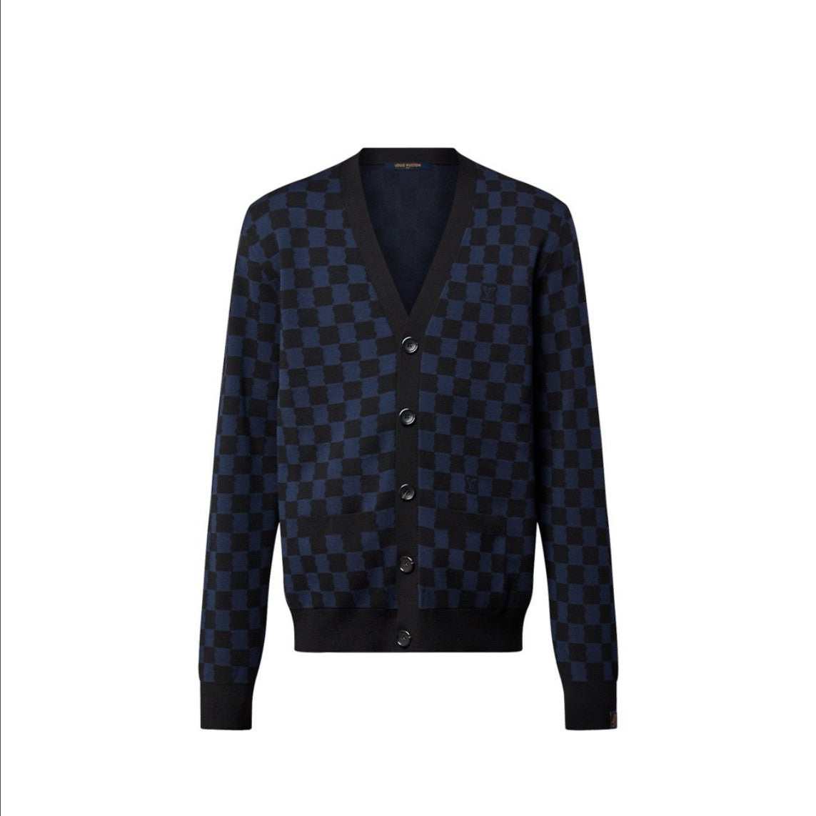루이비통 LV 체크 브이넥 가디건