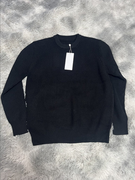 메종 마르지엘라 사각 스티치 솔리드 풀오버 니트