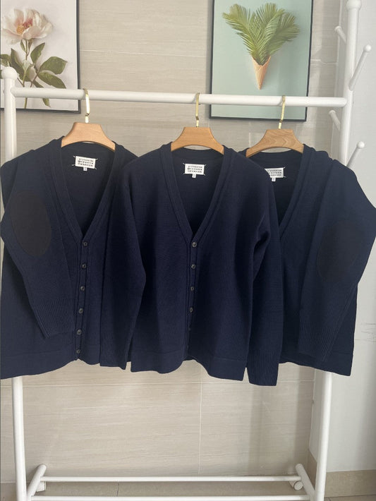 메종 마르지엘라 사각 스티치 울 가디건