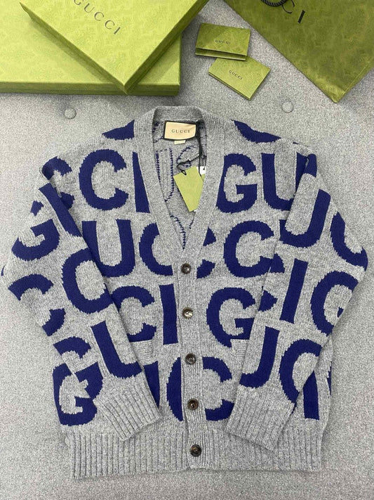 구찌 빅 레터링 로고 가디건