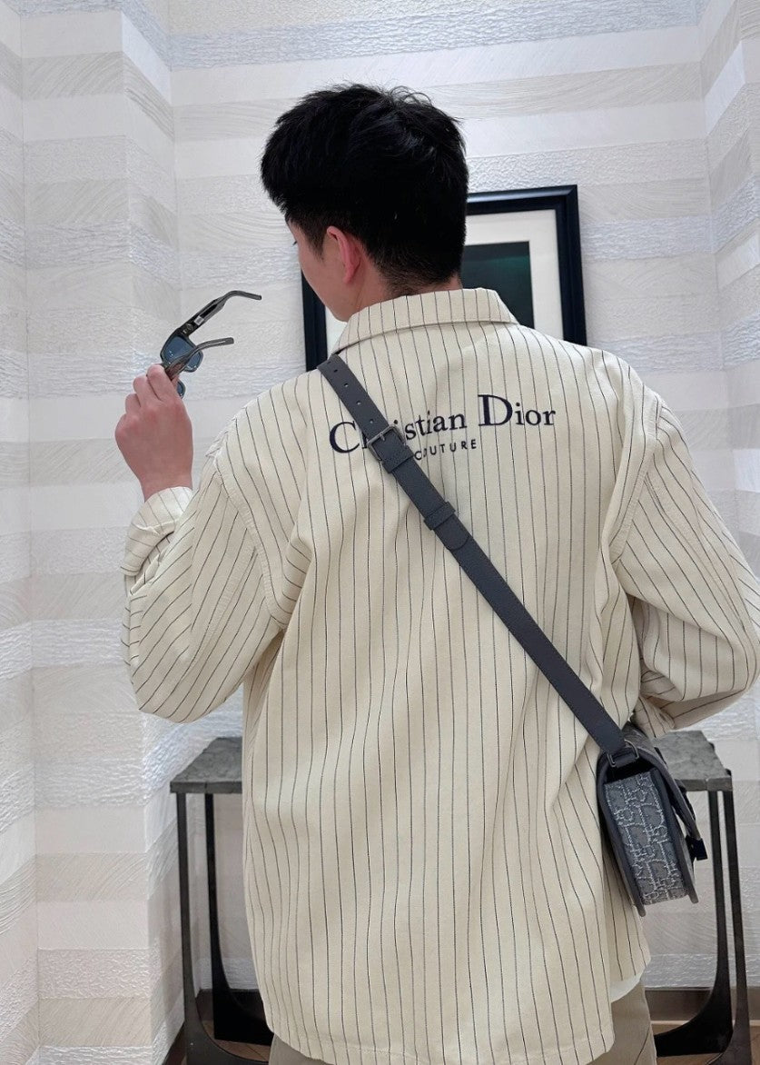 디올 스트라이프 데님 남방 셔츠