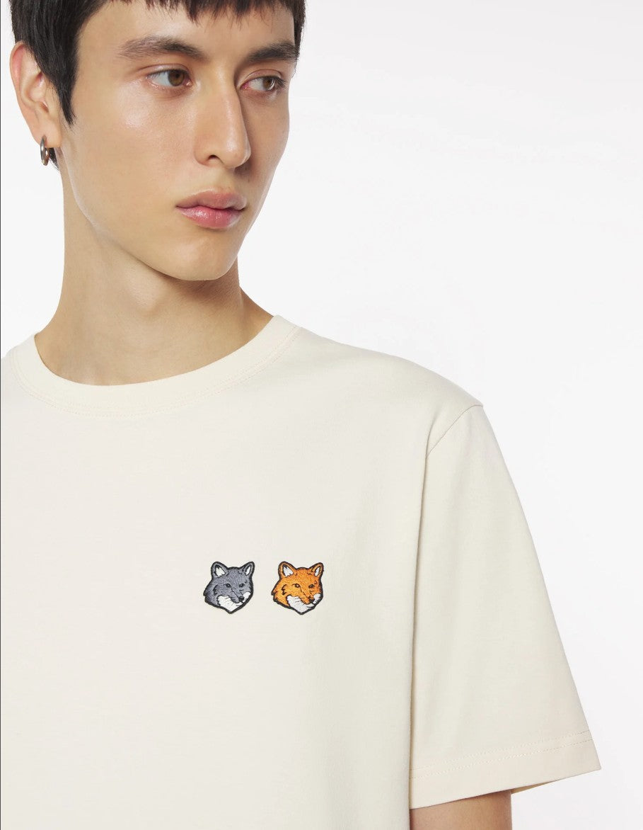 메종키츠네 컬러 더블 폭스 로고 반팔티