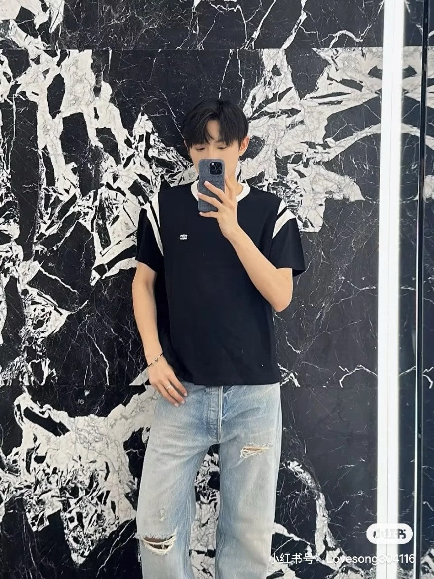 셀린느 자수 로고 반팔티