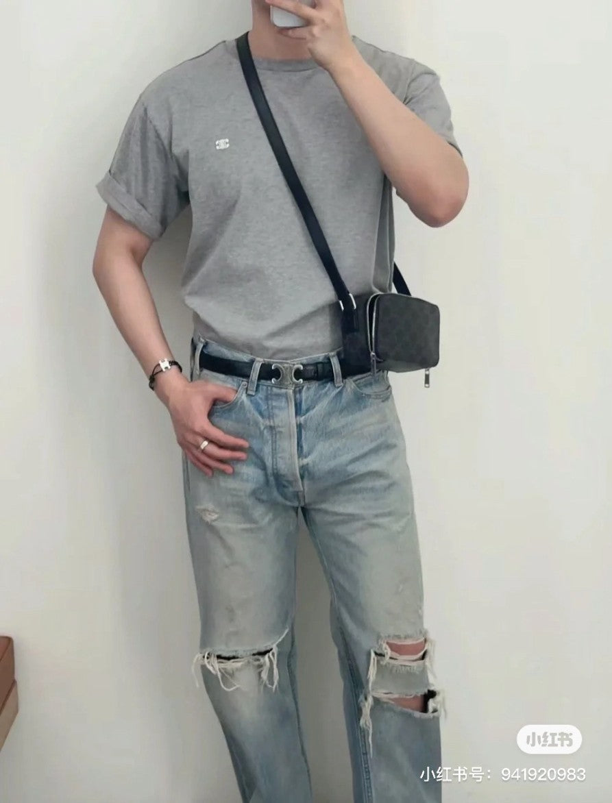 셀린느 자수 로고 클래식 반팔티