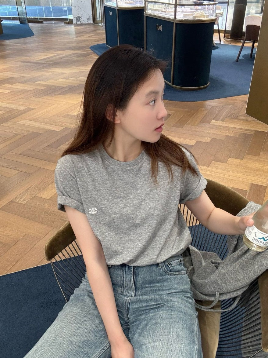 셀린느 자수 로고 클래식 반팔티