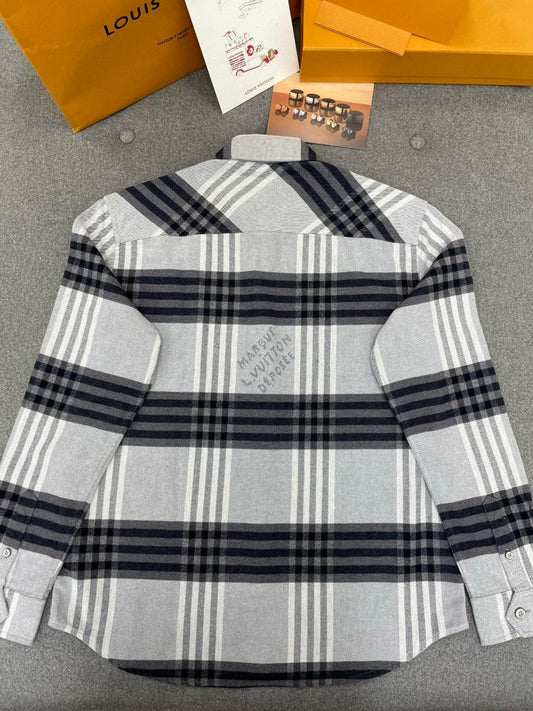 루이비통 오버핏 체크 남방 셔츠