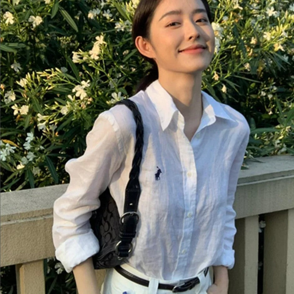 폴로 랄프로렌 여성 린넨 남방 셔츠