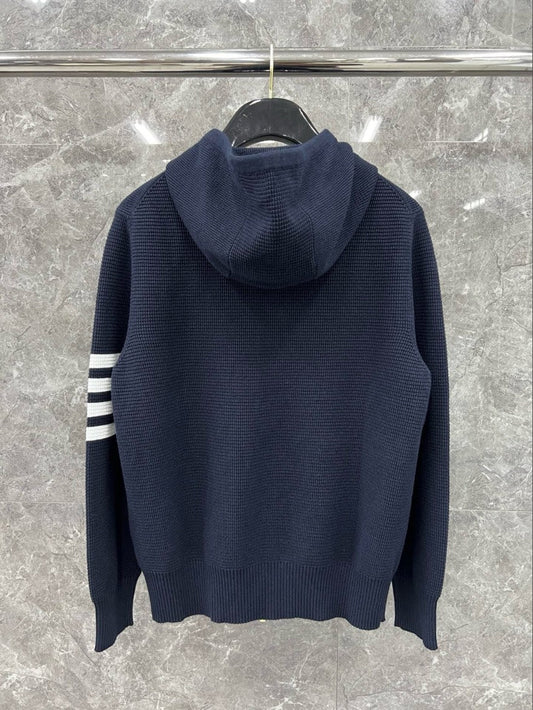 톰브라운 사선 완장 와플 후드 집업