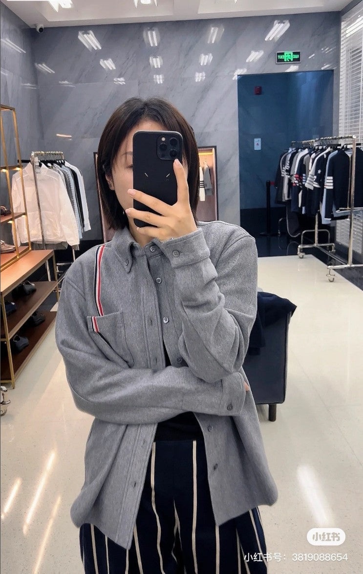 톰브라운 가슴 삼선 셔츠 남방 자켓