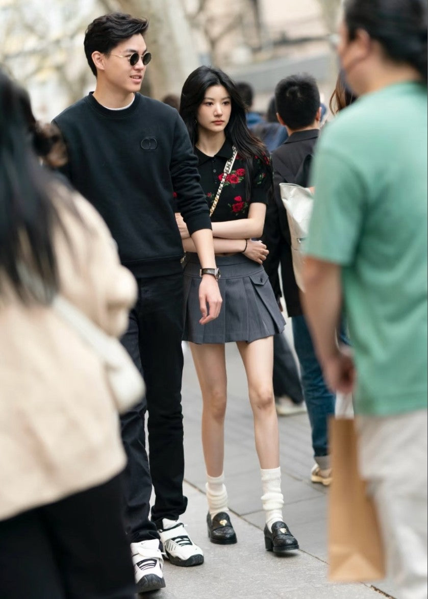 디올 CD 로고 기모 맨투맨