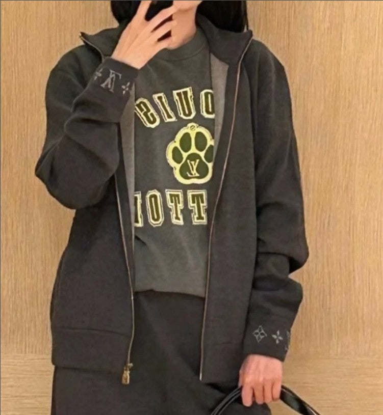 루이비통 LV 로고 울 집업