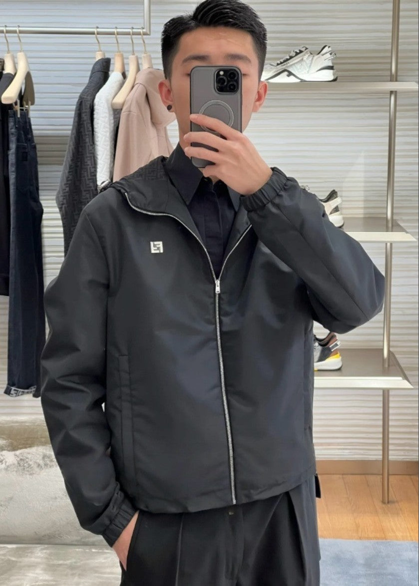 펜디 FF 메탈 로고 후드 집업 자켓