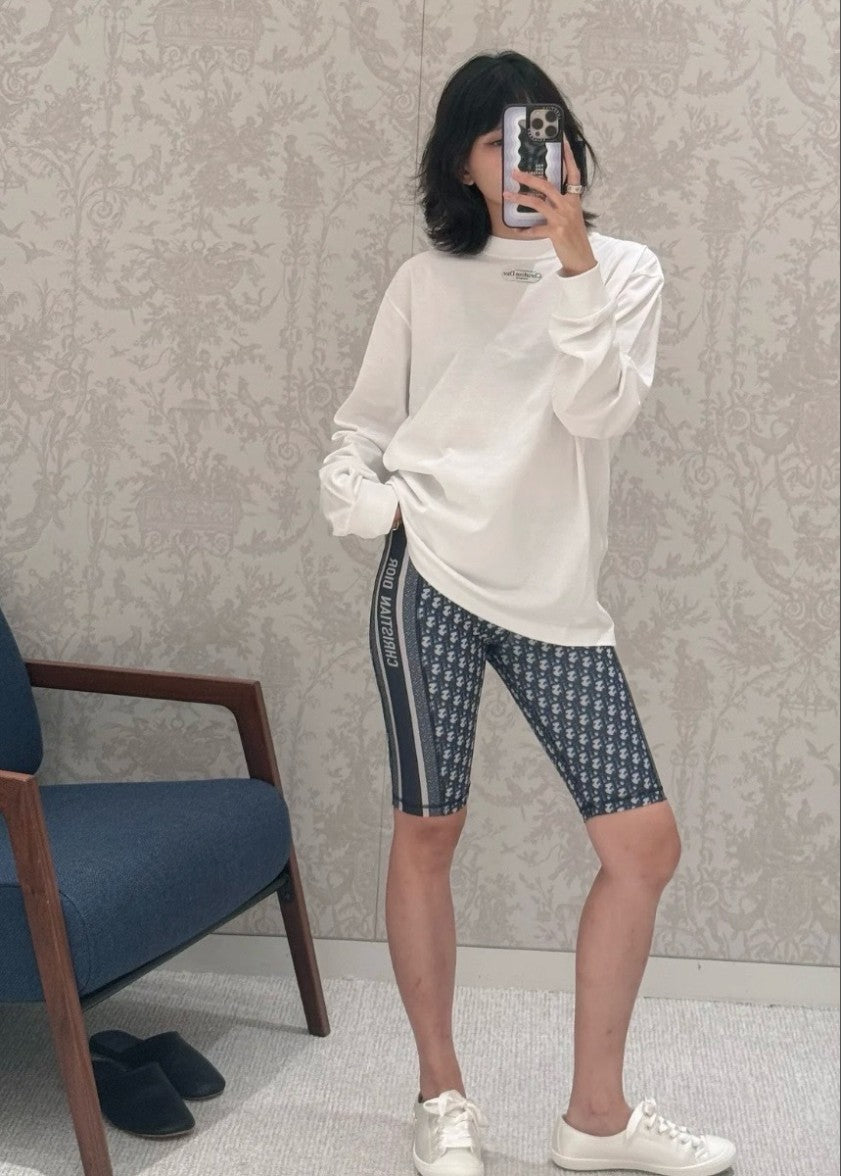 디올 레터링 로고 긴팔티