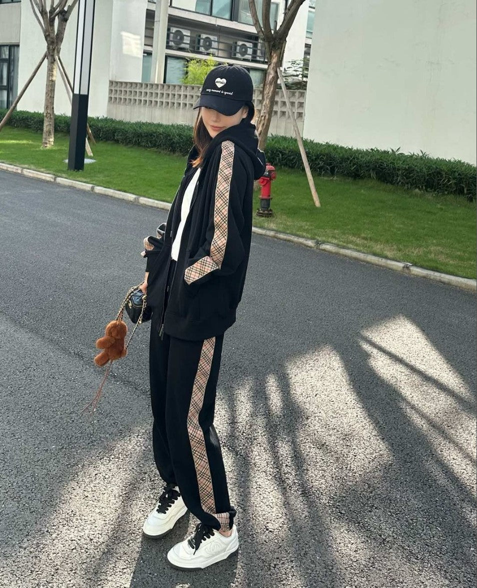 버버리 사이드 스몰 체크 바지