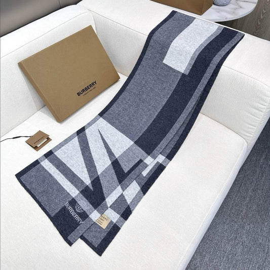 버버리 자수 로고 캐시미어 머플러