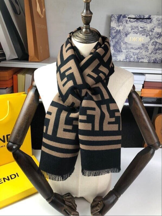 펜디 FF 로고 울 스카프 머플러