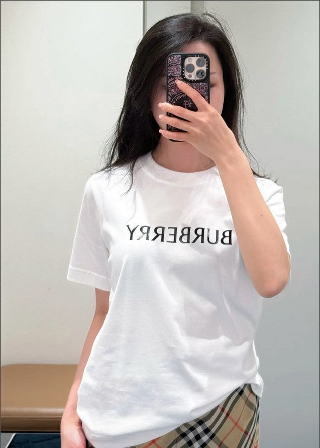 버버리 레터링 로고 반팔티