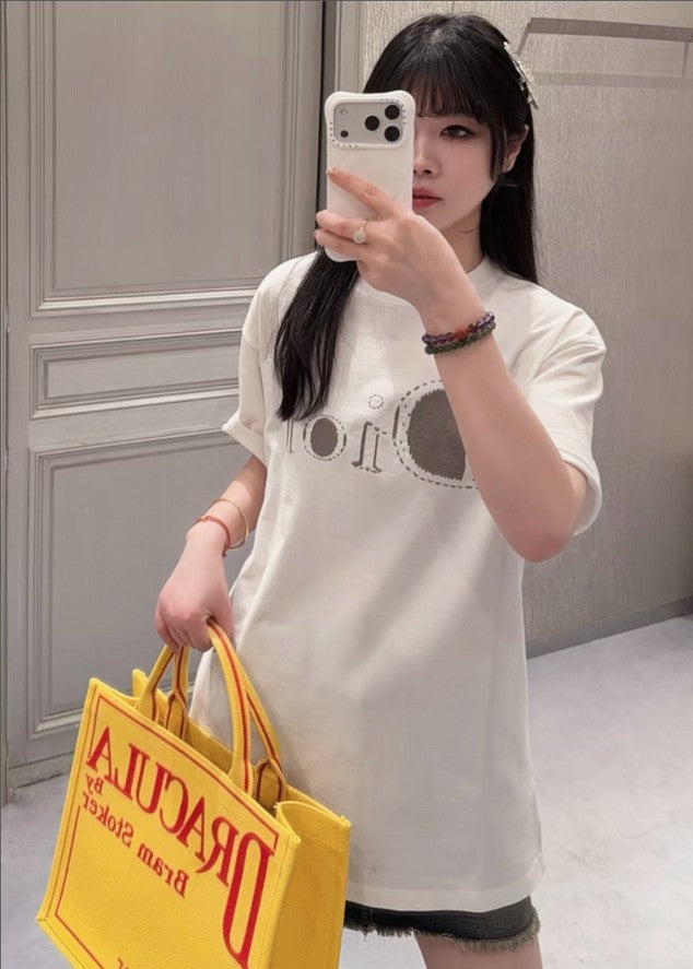 디올 빅 로고 반팔티