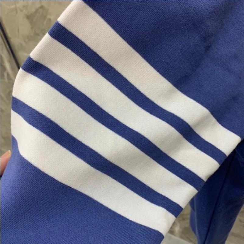 톰브라운 사선 배색 후드티