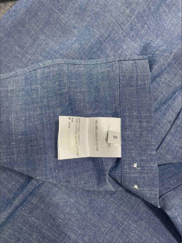 톰브라운 사선 샴브레이 코튼 남방 셔츠