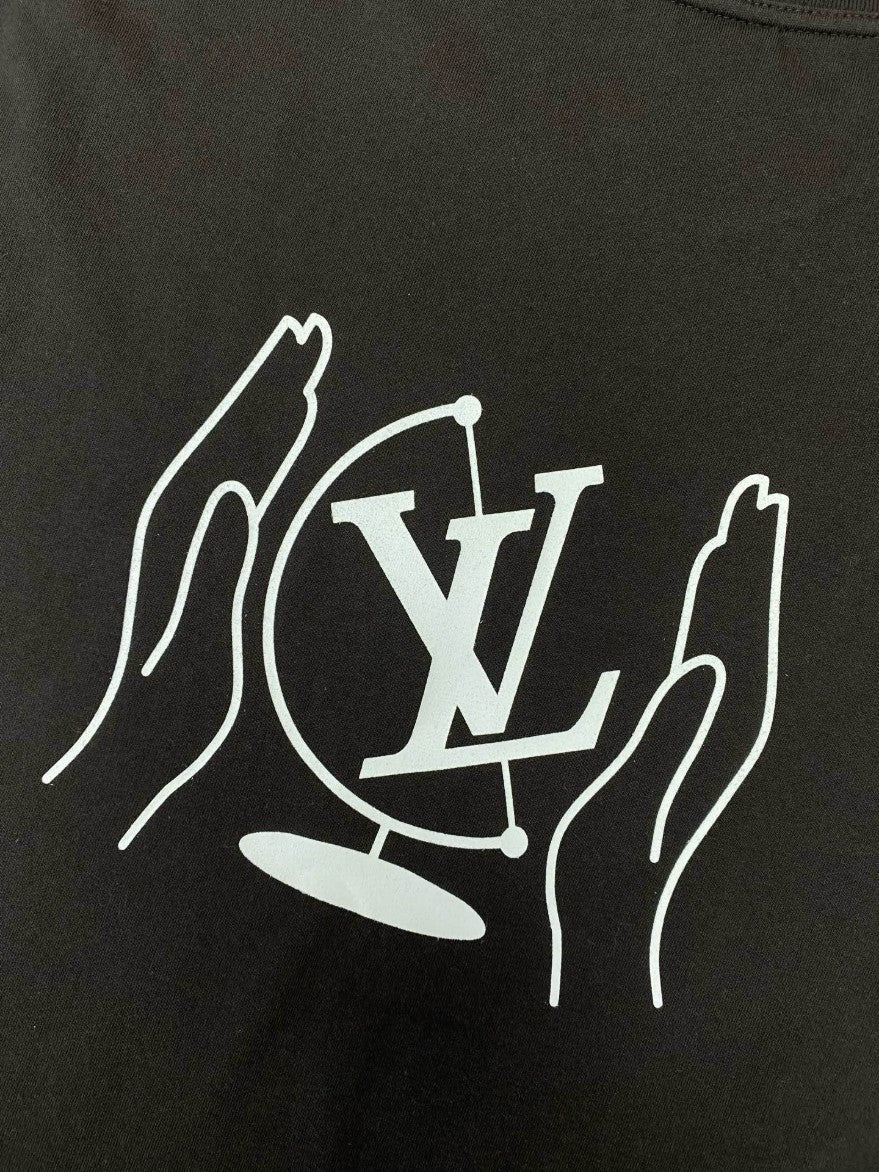 루이비통 LV 프린트 로고 반팔티