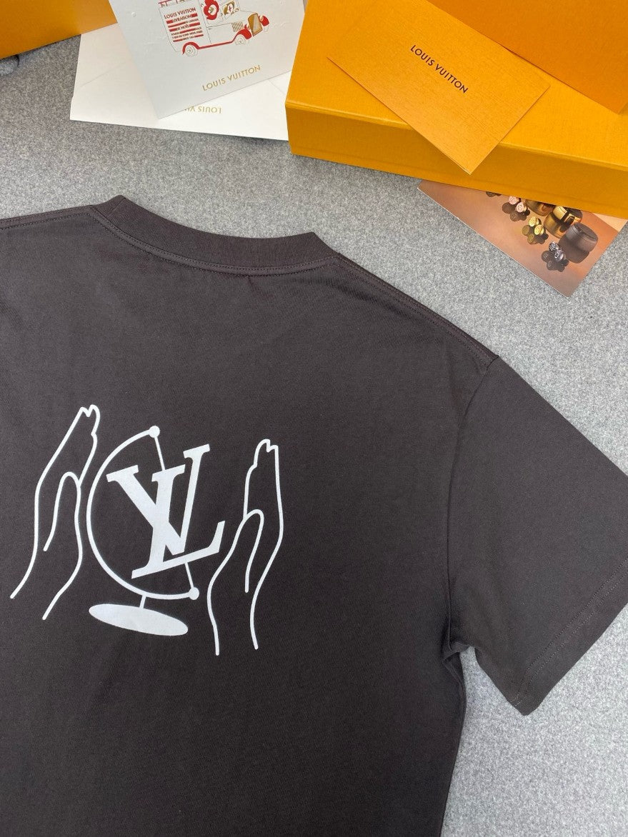 루이비통 LV 프린트 로고 반팔티