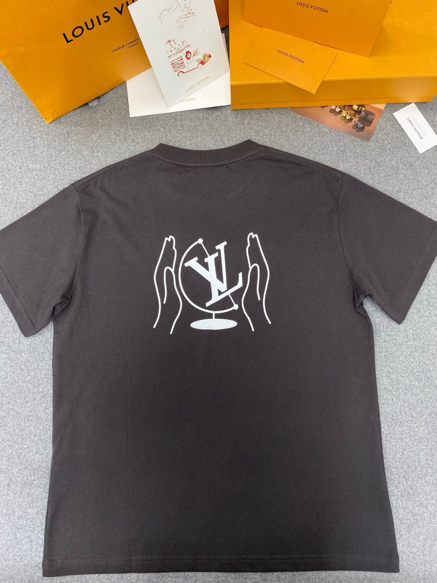 루이비통 LV 프린트 로고 반팔티