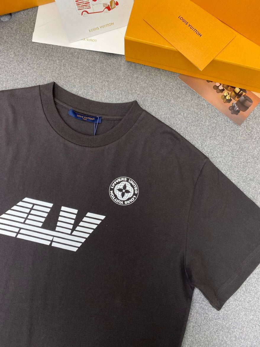 루이비통 LV 프린트 로고 반팔티
