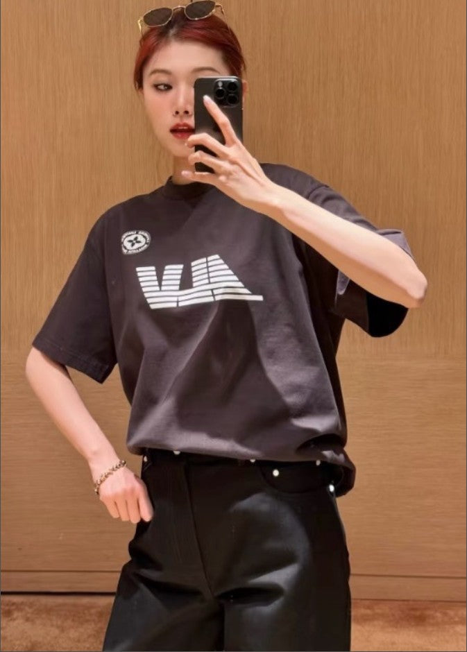 루이비통 LV 프린트 로고 반팔티