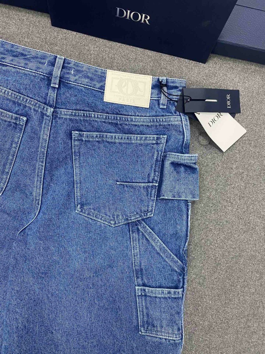 디올 카고 데님 반바지